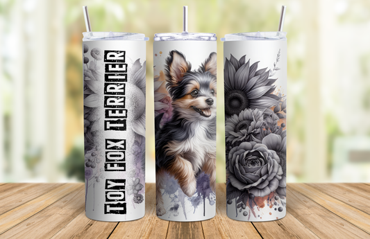 20 oz Skinny Tumbler - Toy Fox Terrier