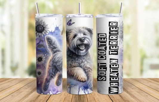 20 oz Skinny Tumbler - Soft Coated Wheaten Terrier