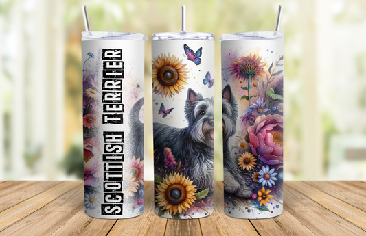 20 oz Skinny Tumbler - Scottish Terrier