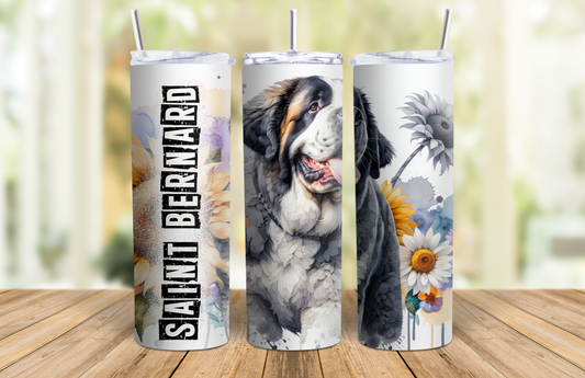 20 oz Skinny Tumbler -Saint Bernard