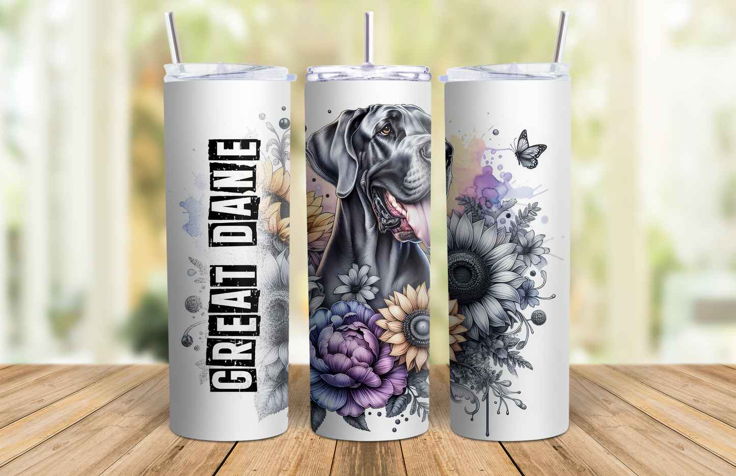 20 oz Skinny Tumbler - Great Dane