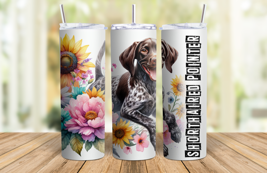 20 oz Skinny Tumbler - Shorthaired Pointer