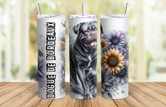 20 oz Skinny Tumbler - Dog De Bordeaux