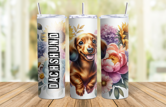 20 oz Skinny Tumbler - Dachshund