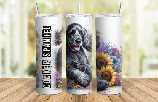 20 oz Skinny Tumbler - Cocker Spaniel