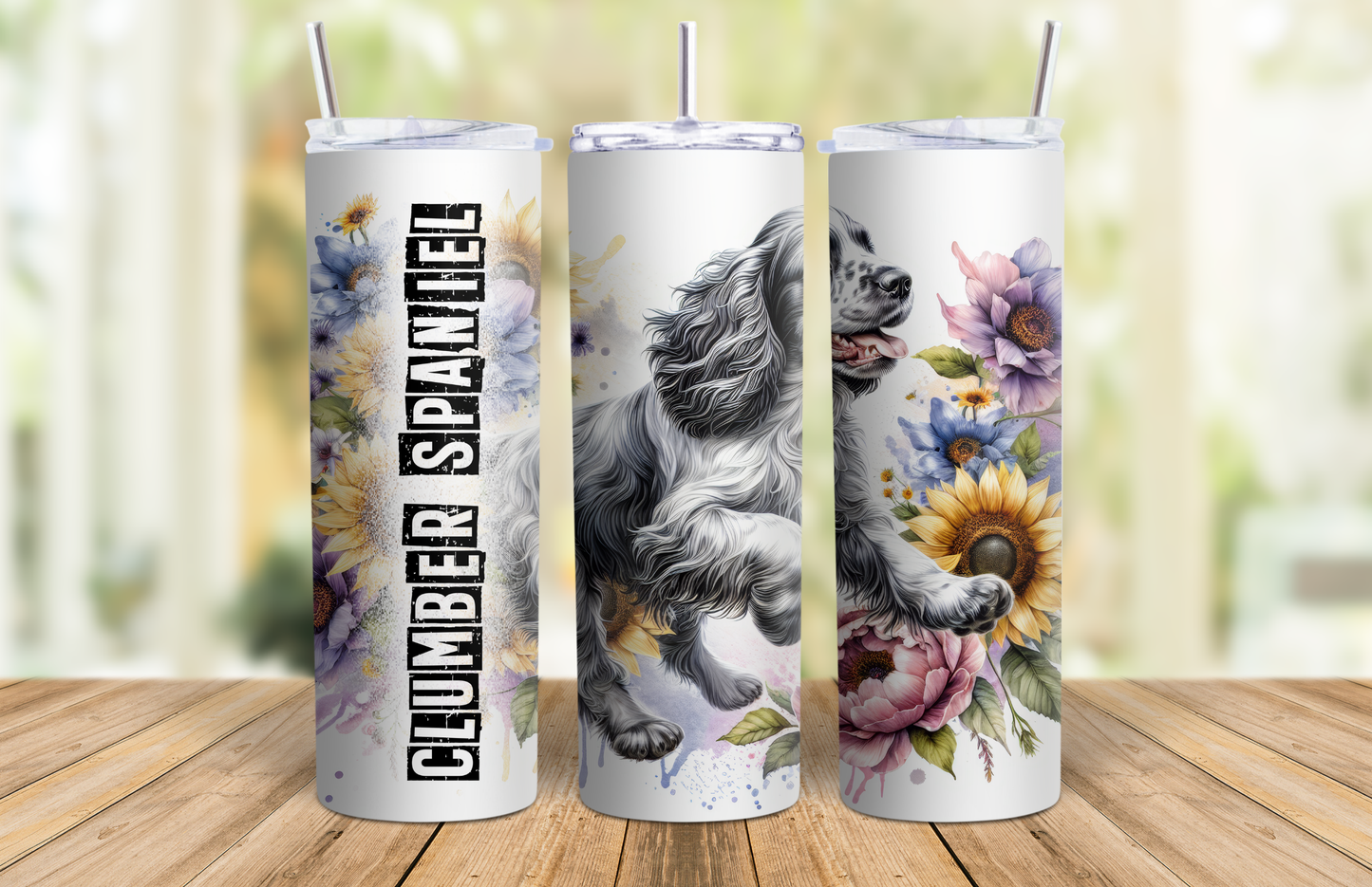 20 oz Skinny Tumbler - Clumber Spaniel