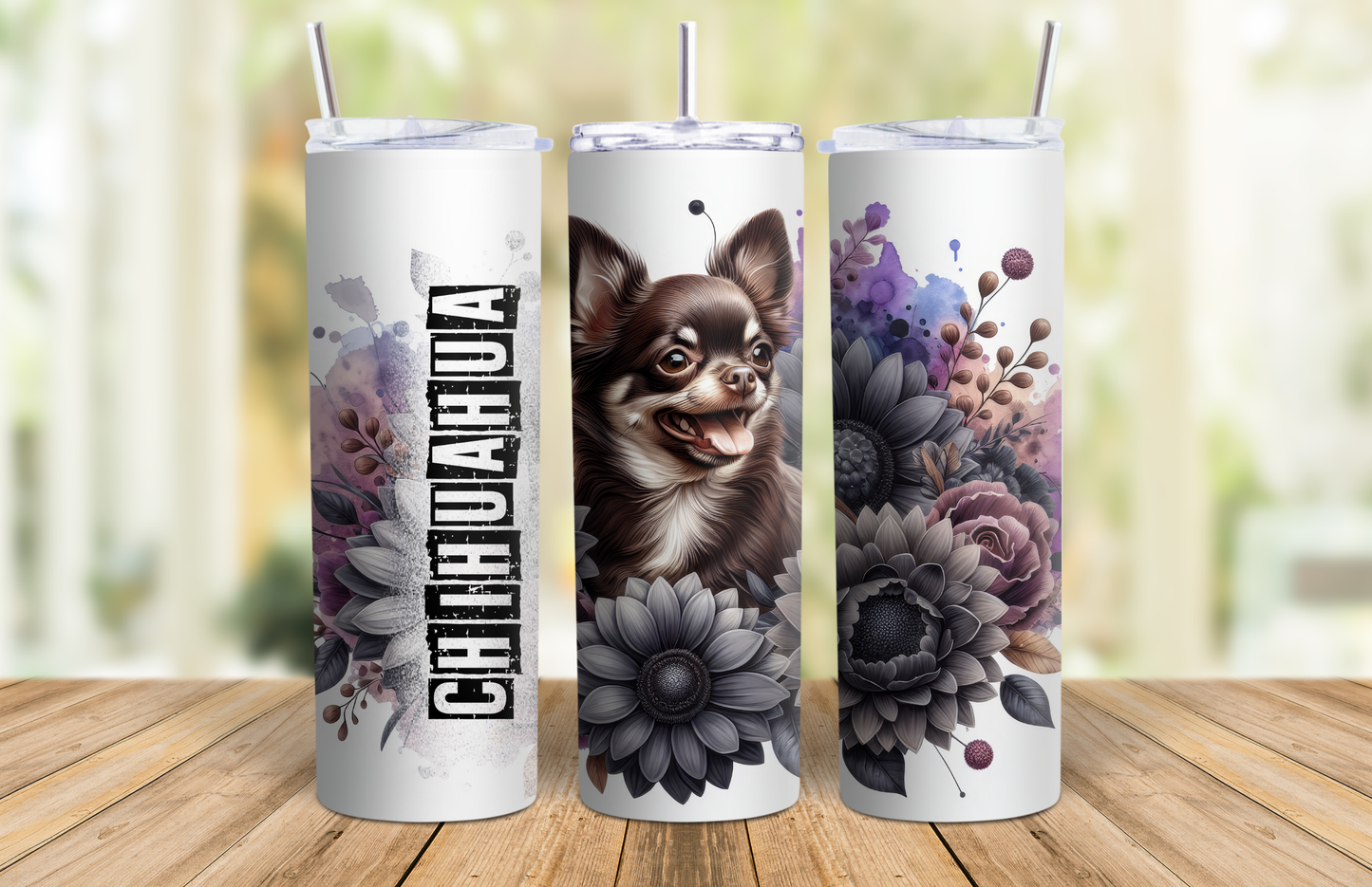 20 oz Skinny Tumbler - Chihuahua