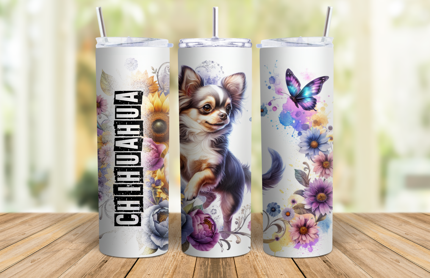 20 oz Skinny Tumbler - Chihuahua