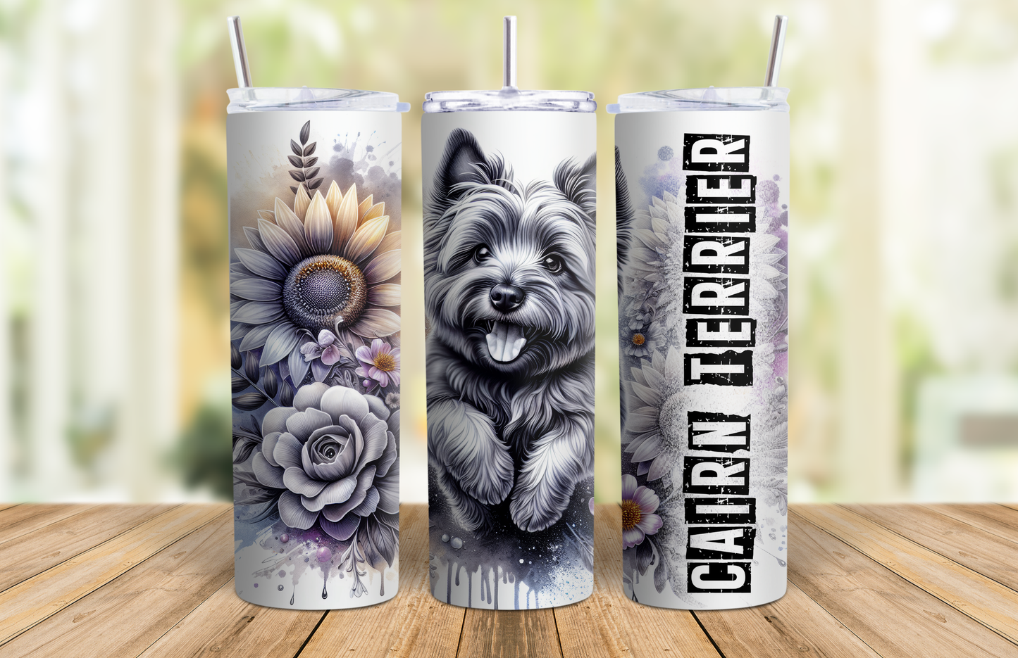 20 oz Skinny Tumbler - Cairn Terrier