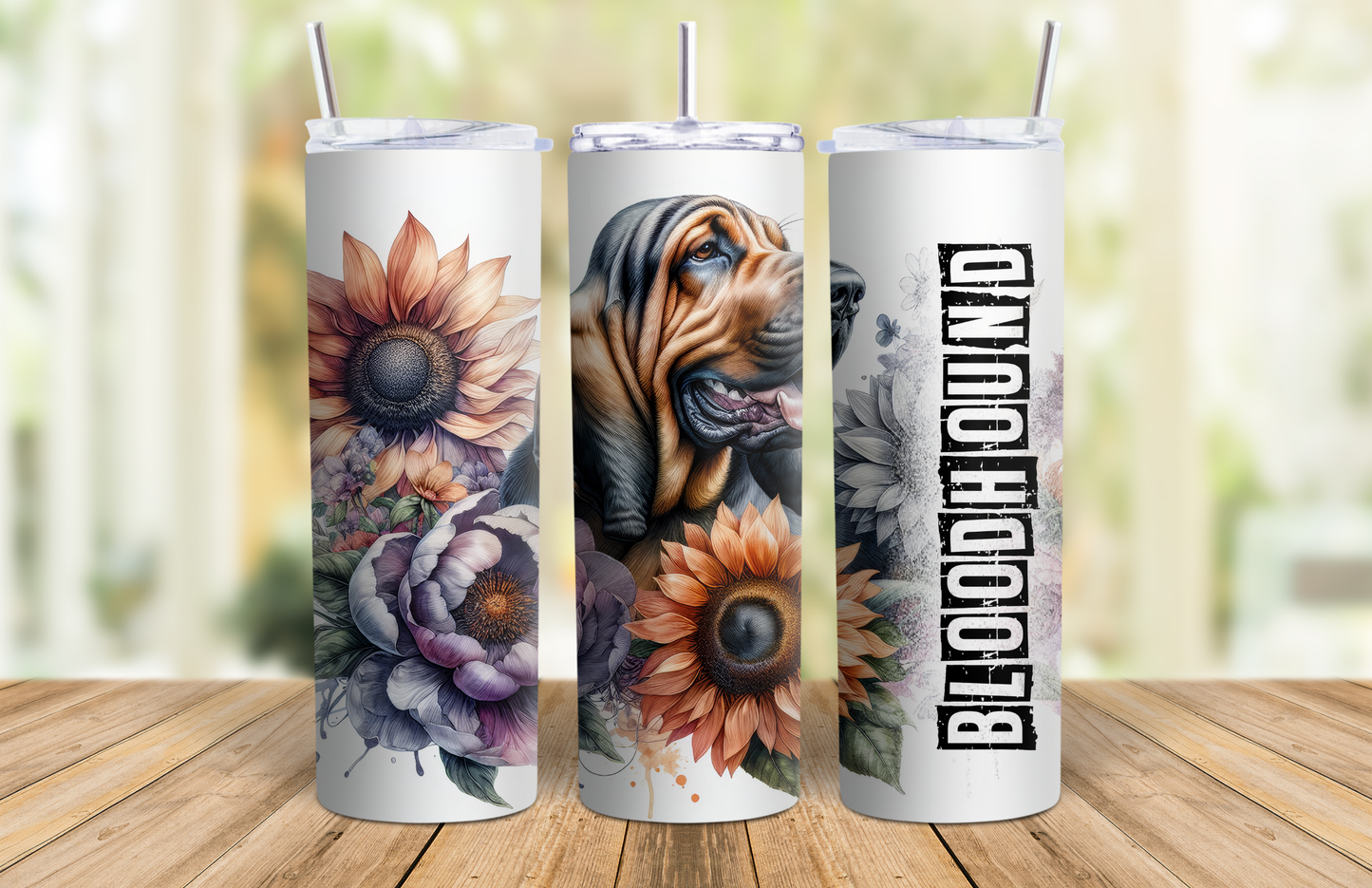 20 oz Skinny Tumbler - Bloodhound