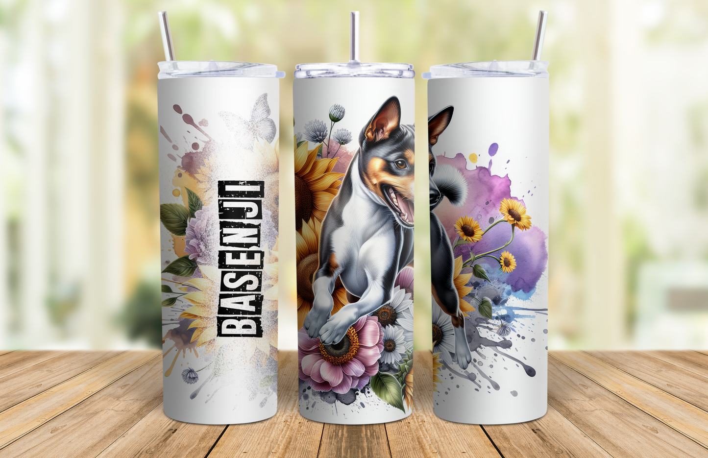 20 oz Skinny Tumbler - Basenji