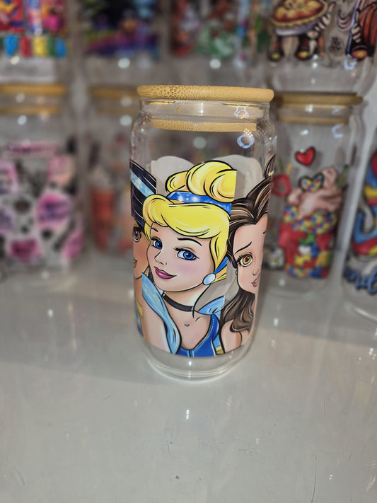 16 oz Glass Cup - Large Princess